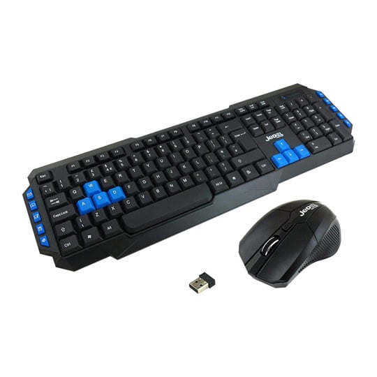 xclio-ws-880r-wireless-gaming-keyboard-and-3-button-mouse-2.4ghz-with-nano-usb-black-blue/black